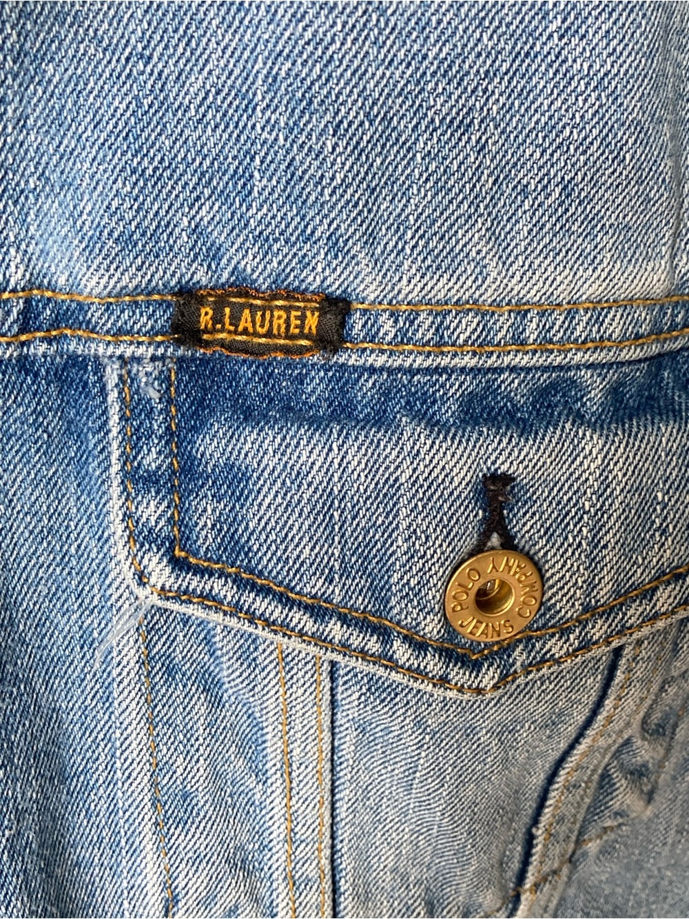 Ralph Lauren y2k Light Blue Denim Trucker Jean Jacket - Picture 3 of 8